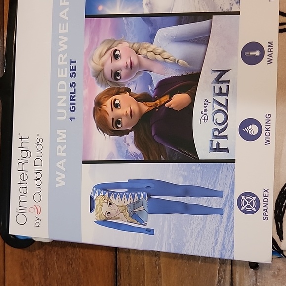 ClimateRight by Cuddl Duds Frozen Girls Thermal Set Size Medium 8/10 - Picture 4 of 10